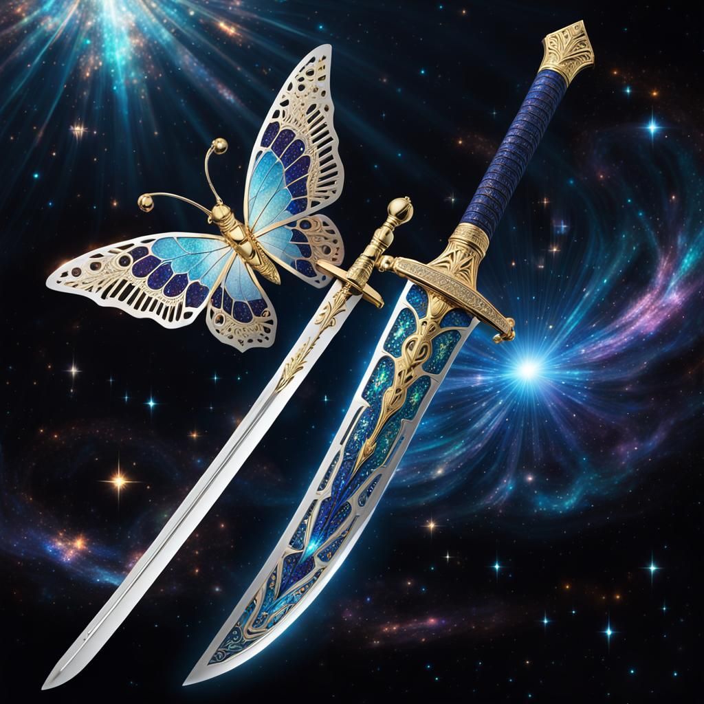 Space butterfly swords