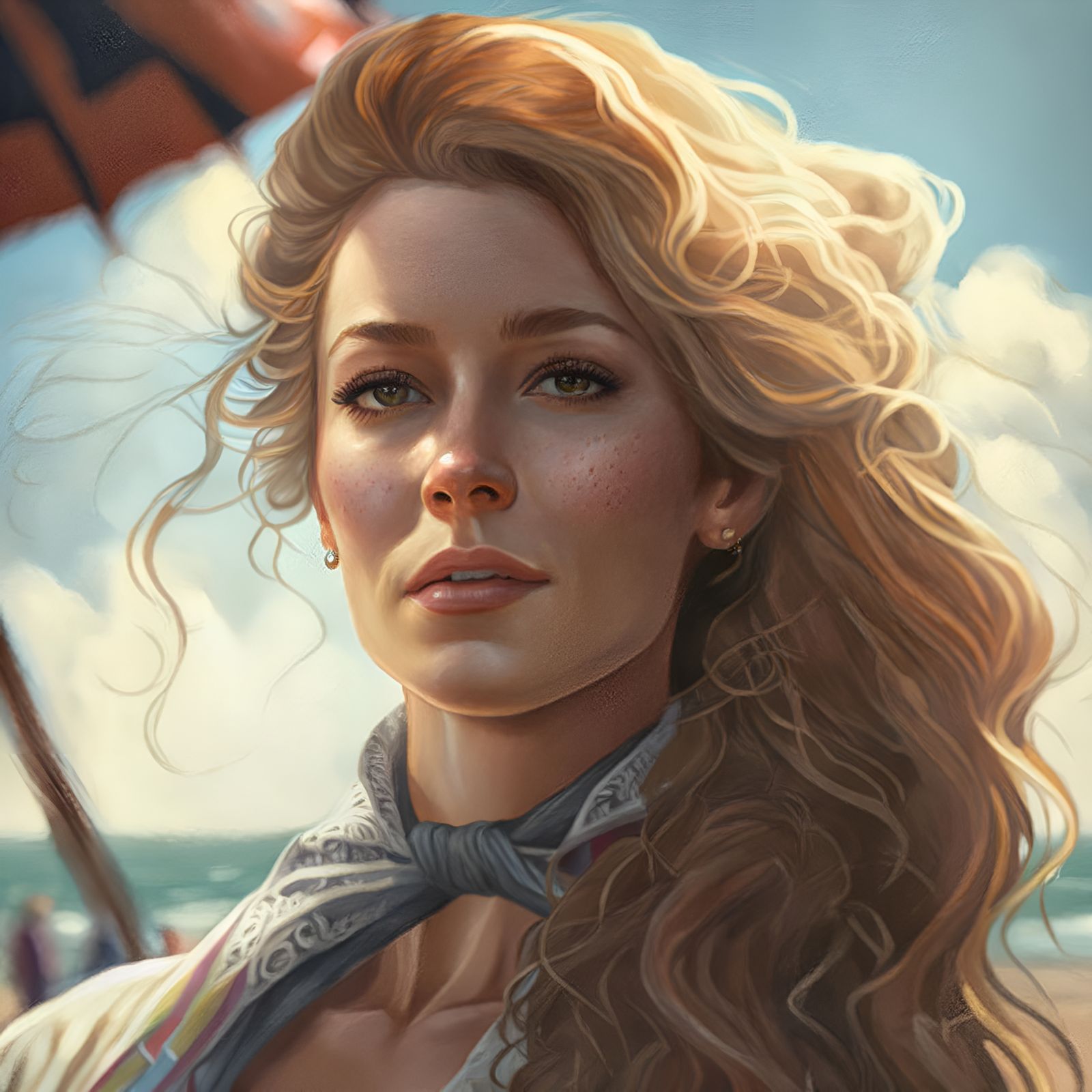 Midjourney: A Lively Beach Day