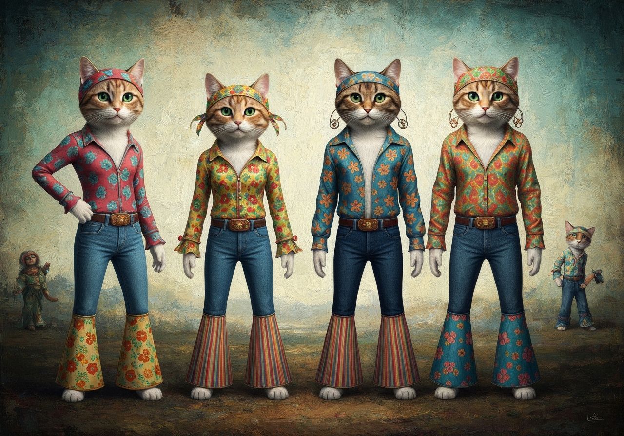 Hippie Kitties  by @kauri