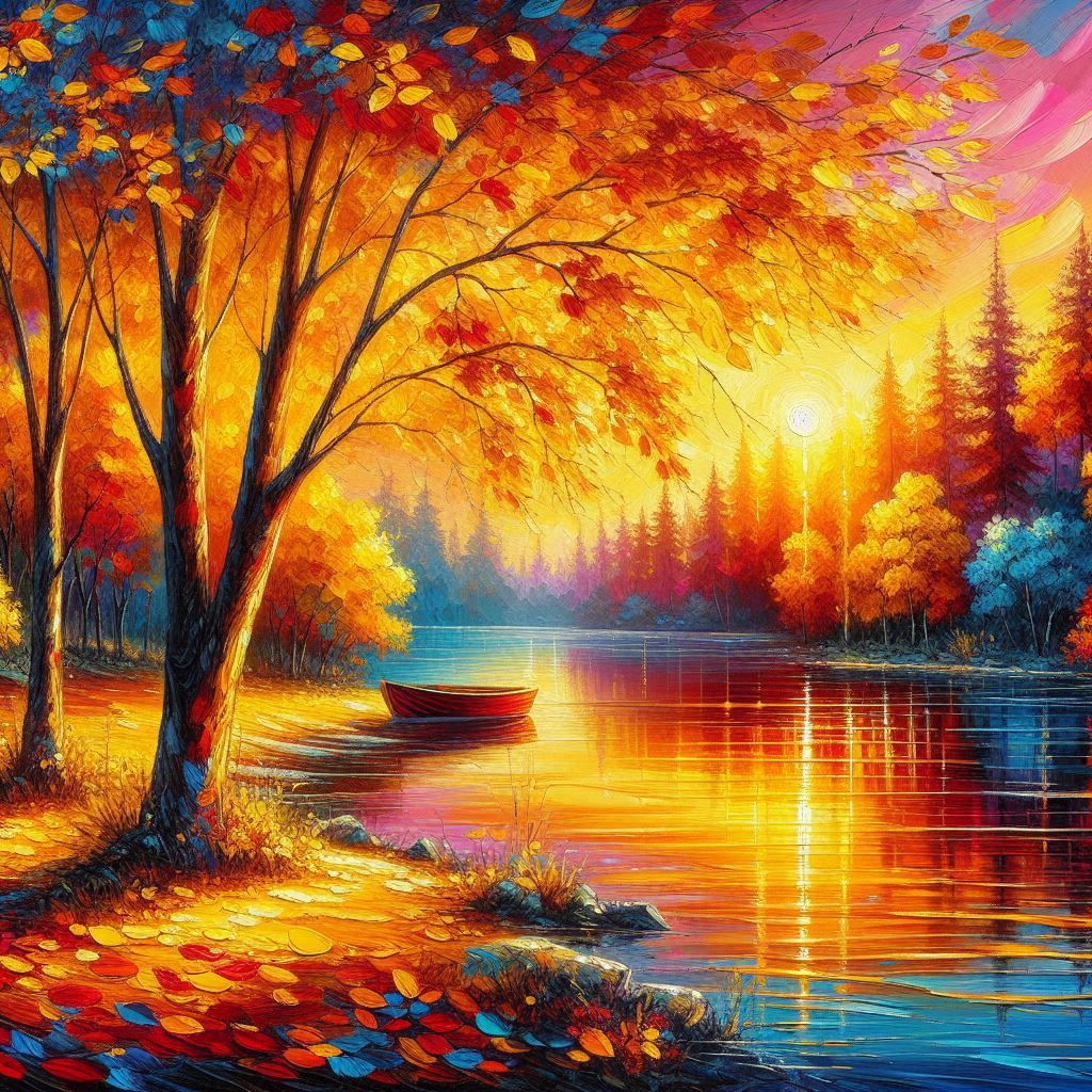 Autumn day on the lake