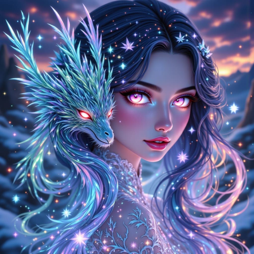 <lora:Anime style Women:1.0> <lora:cute women portrait:1.0>​A A breathtaking woman with mesmerizing, liquid-like quicksilver and purple eyes...