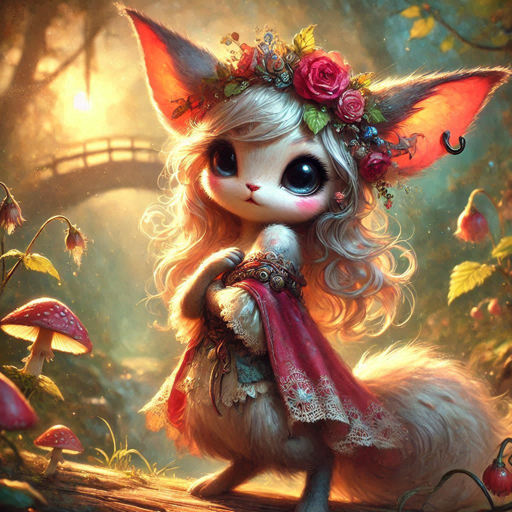 adorable fairy-tale fantasy creature portrait..
