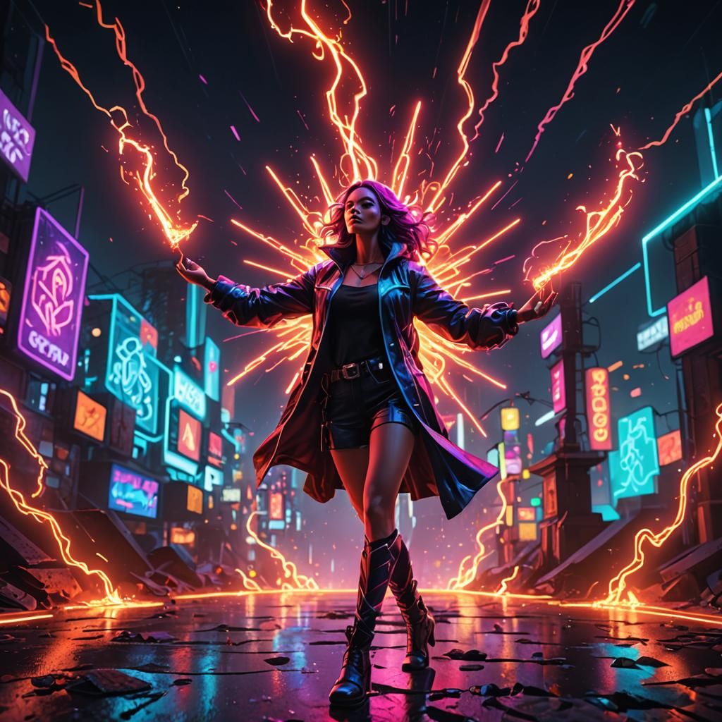 Neon Sorceress 