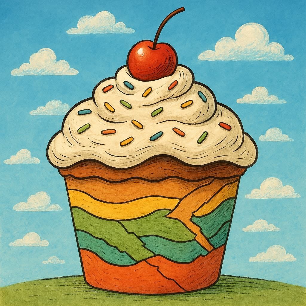 Tectonics of a Cupcake