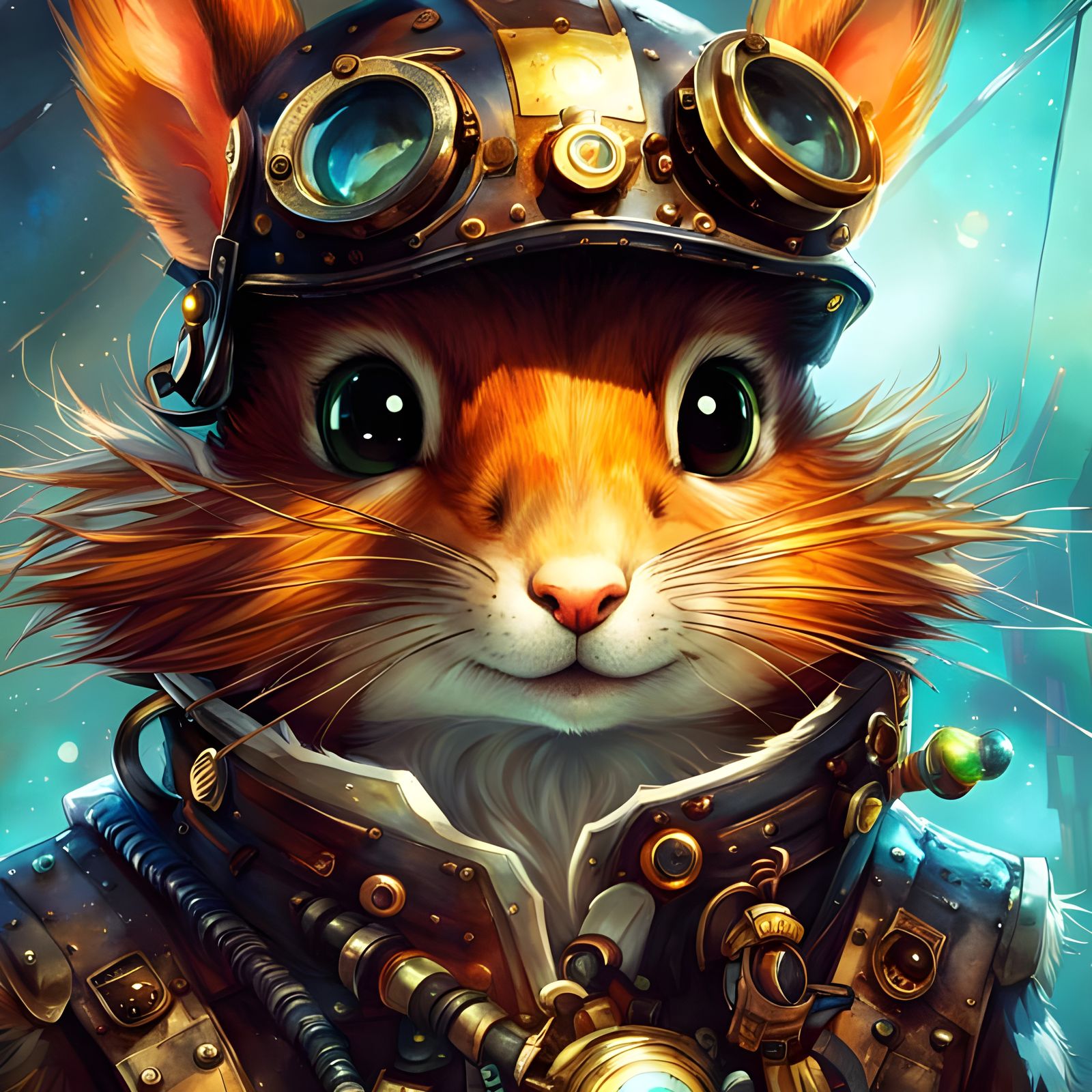 Steampunk Squirrel - AI Generated Artwork - NightCafe Creator