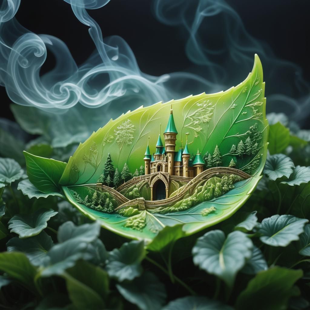 green leaf  by @Rosemary