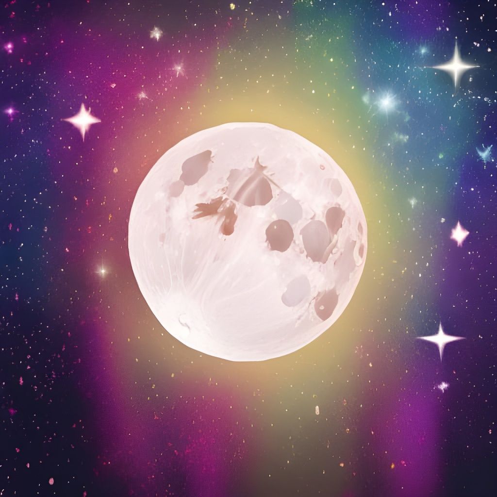 Full Moon in starry sky Hyperrealistic, splash art, concept ...
