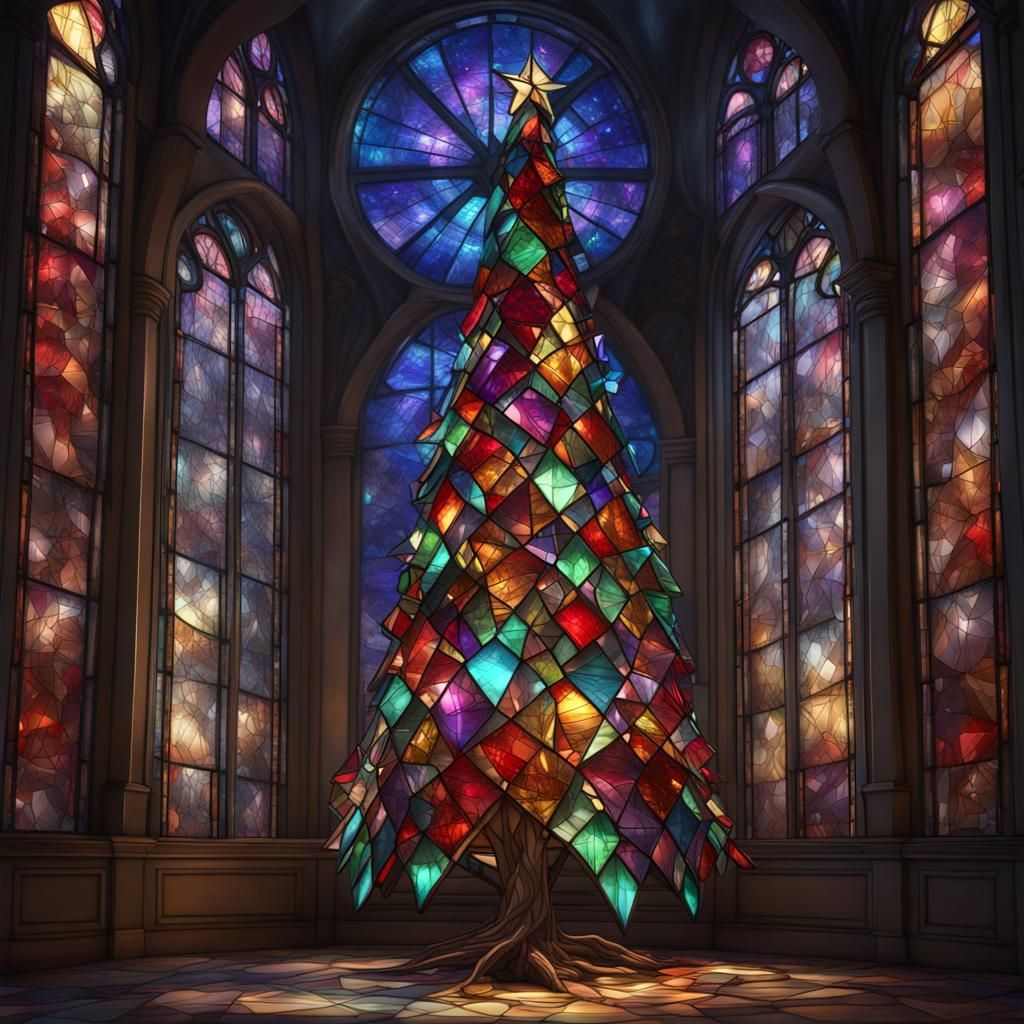 Unconventional Christmas tree  by @Whovian Librarian