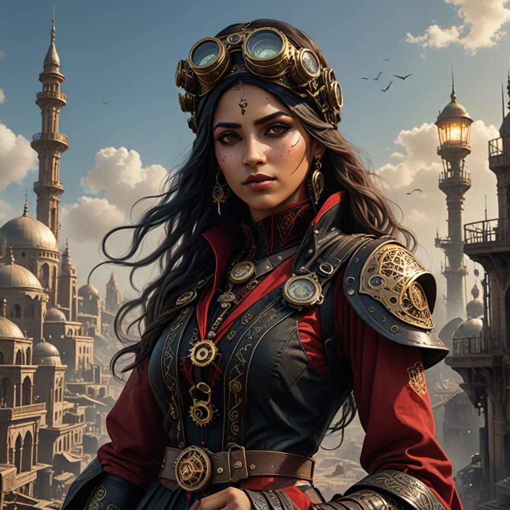 ليلى الفلك (Layla Al-Falak) | 🇵🇸 The Cyber-Resistance Leader (DreamShaper XL Lightning)