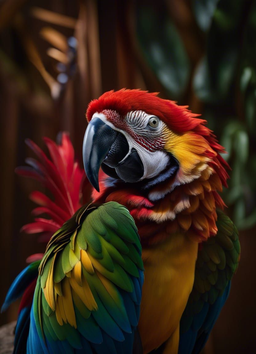 Macaw Guacamaya  by @mostrorobot
