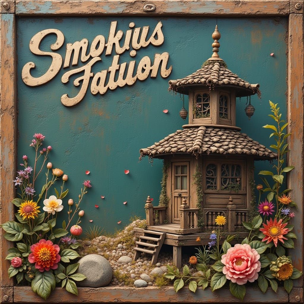 Vibrant Summer Garden and Beach Landscape