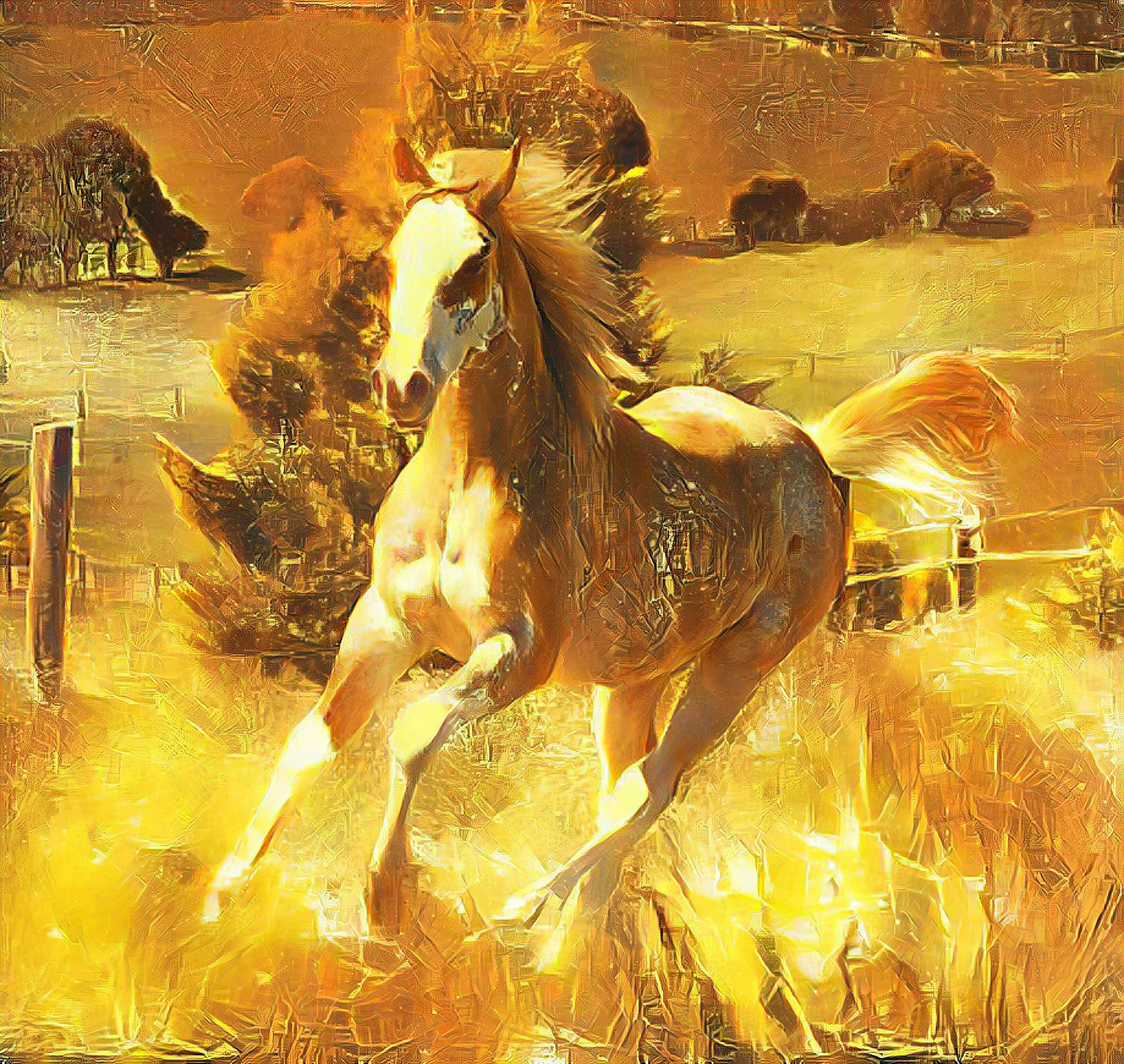 Golden horse