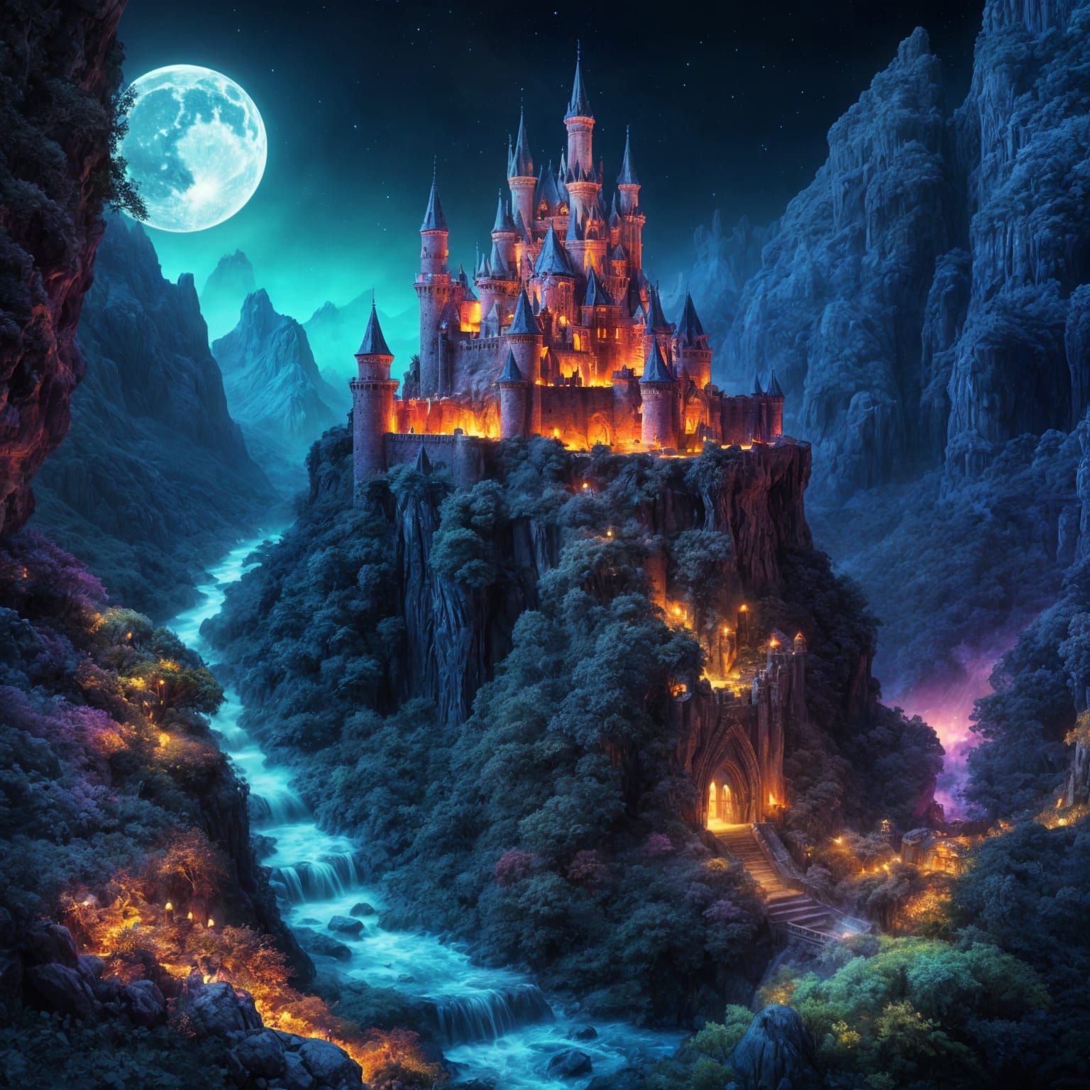 Dark fantasy castle  by @Steampunk-Fan 