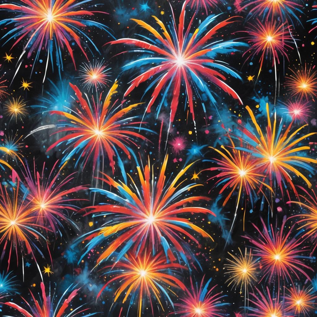 fireworks - AI Generated Artwork - NightCafe Creator