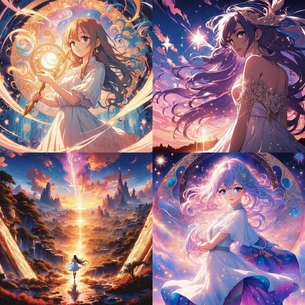 Ethereal Dawn Goddess Radiates Magic AI Art