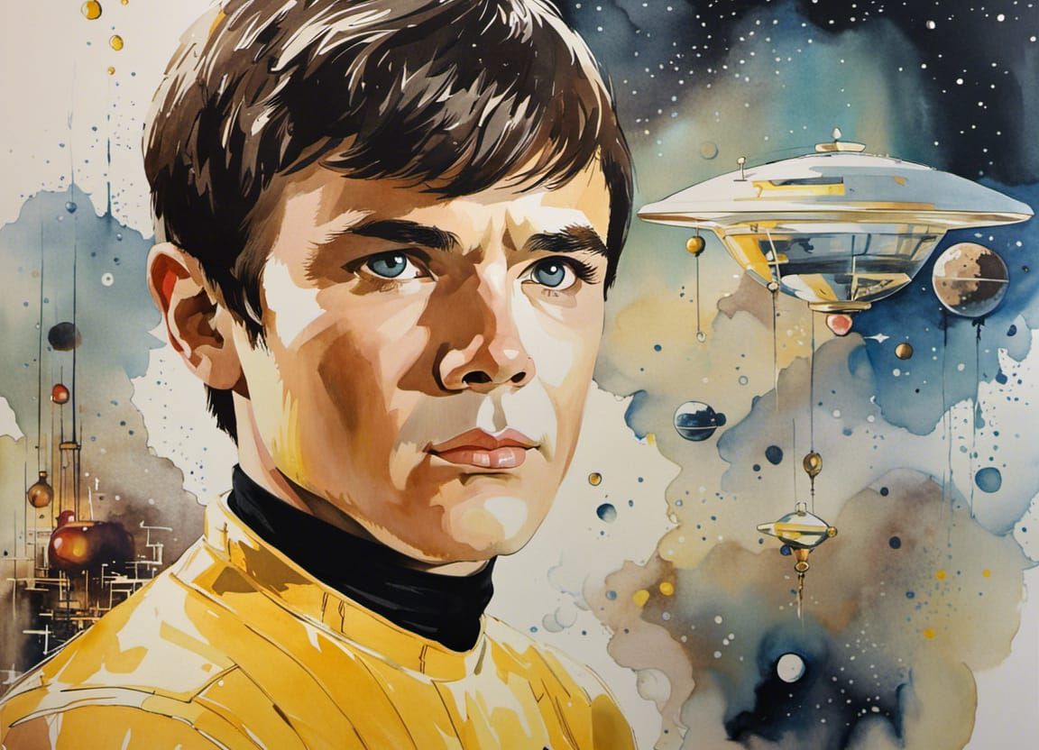 Pavel Chekov, watercolor - AI Generated Artwork - NightCafe Creator