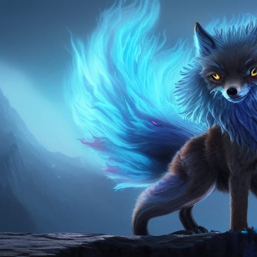 Blue fire fox