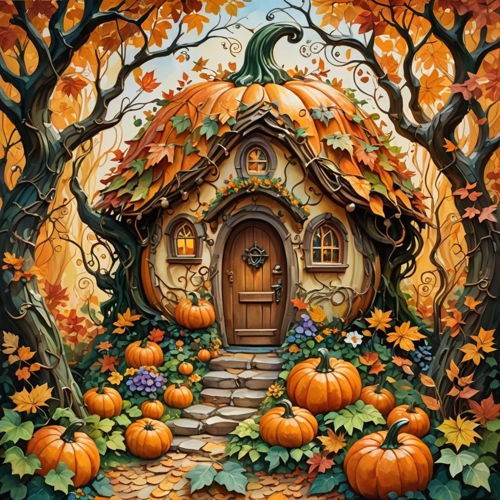 Pumpkin cottage  by @PirateCaptainMo