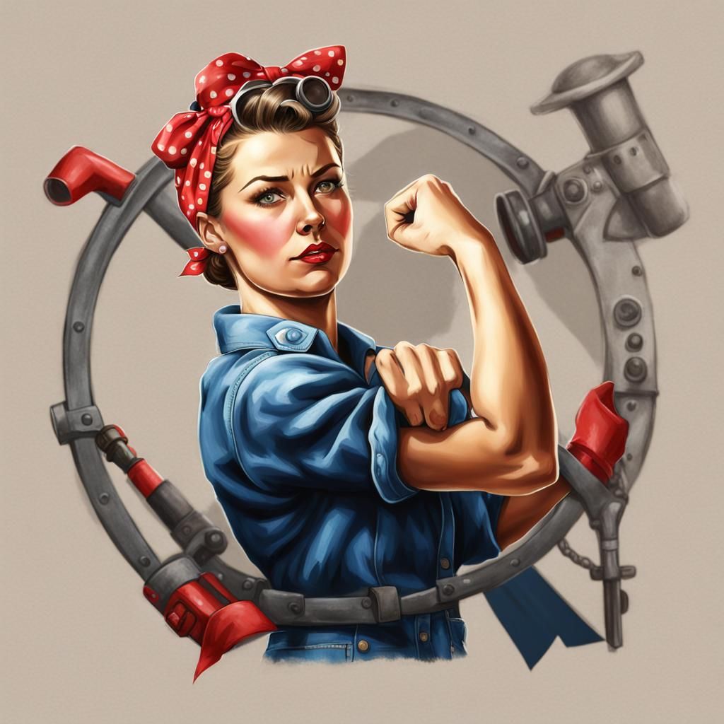 Rosy the Riveter  by @FaithIsGold
