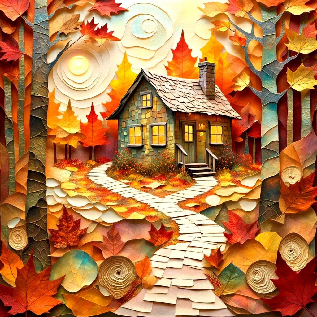 Fall Paper Collage