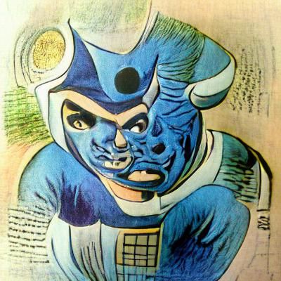 Blue Devil, Style of jack kirby space