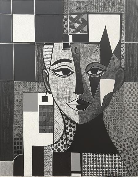 monochromatic cubist