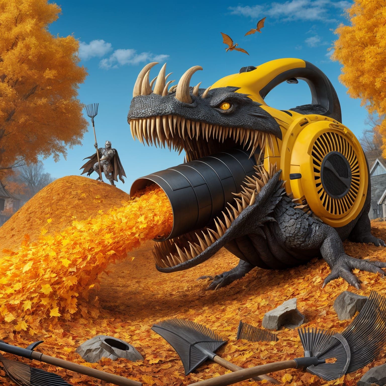 Rakebane the Leaf-Blowing Dragon