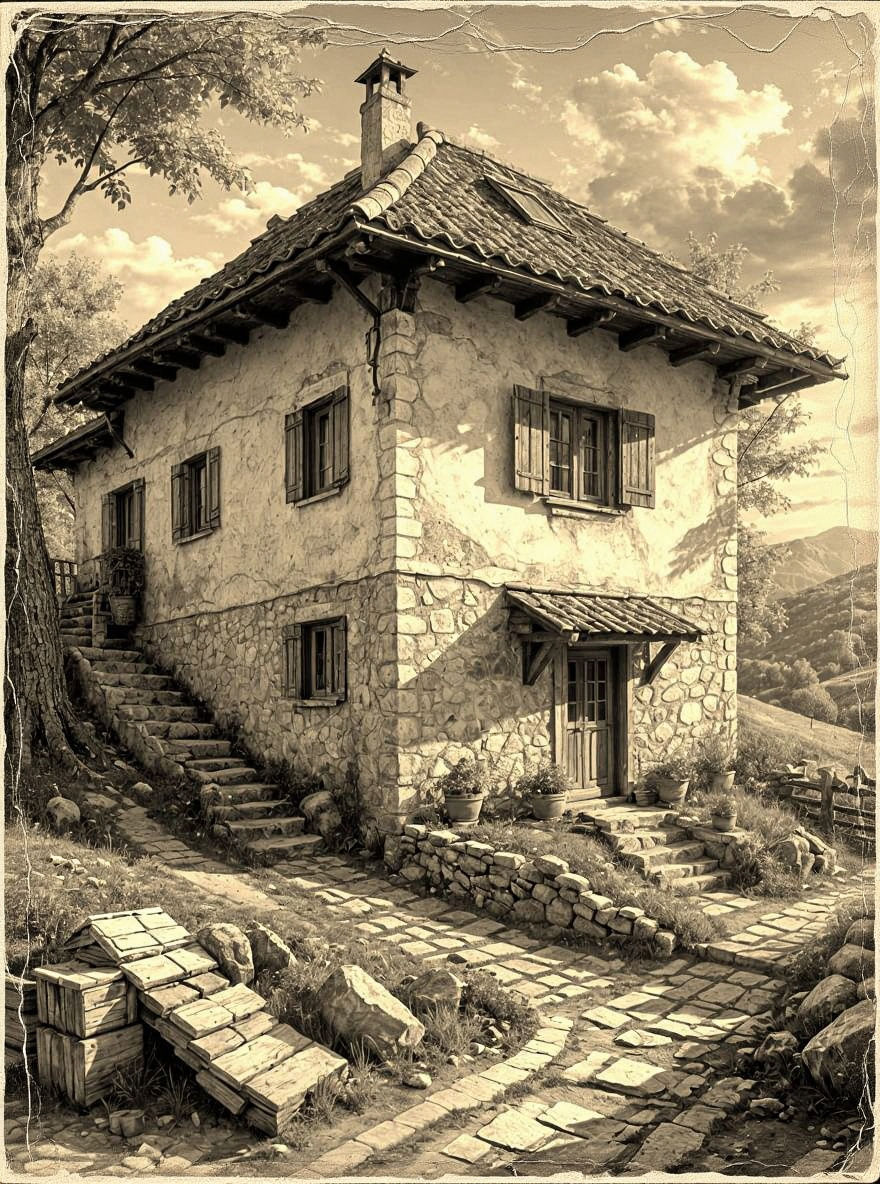 The old walnut tree and my father's house