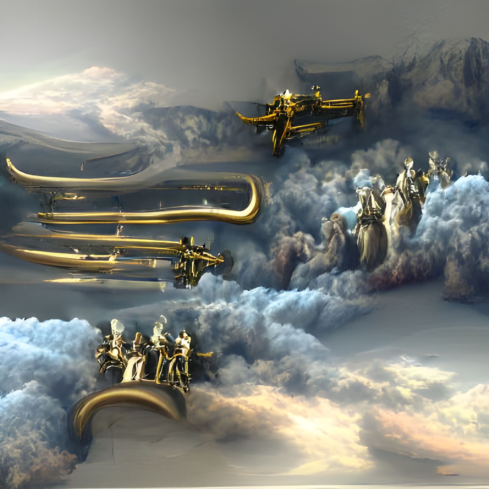 seven angels with brass instruments