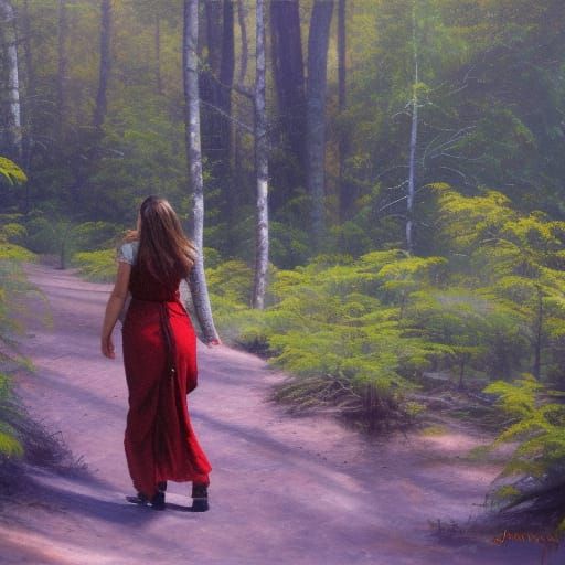 Jenny in the forest