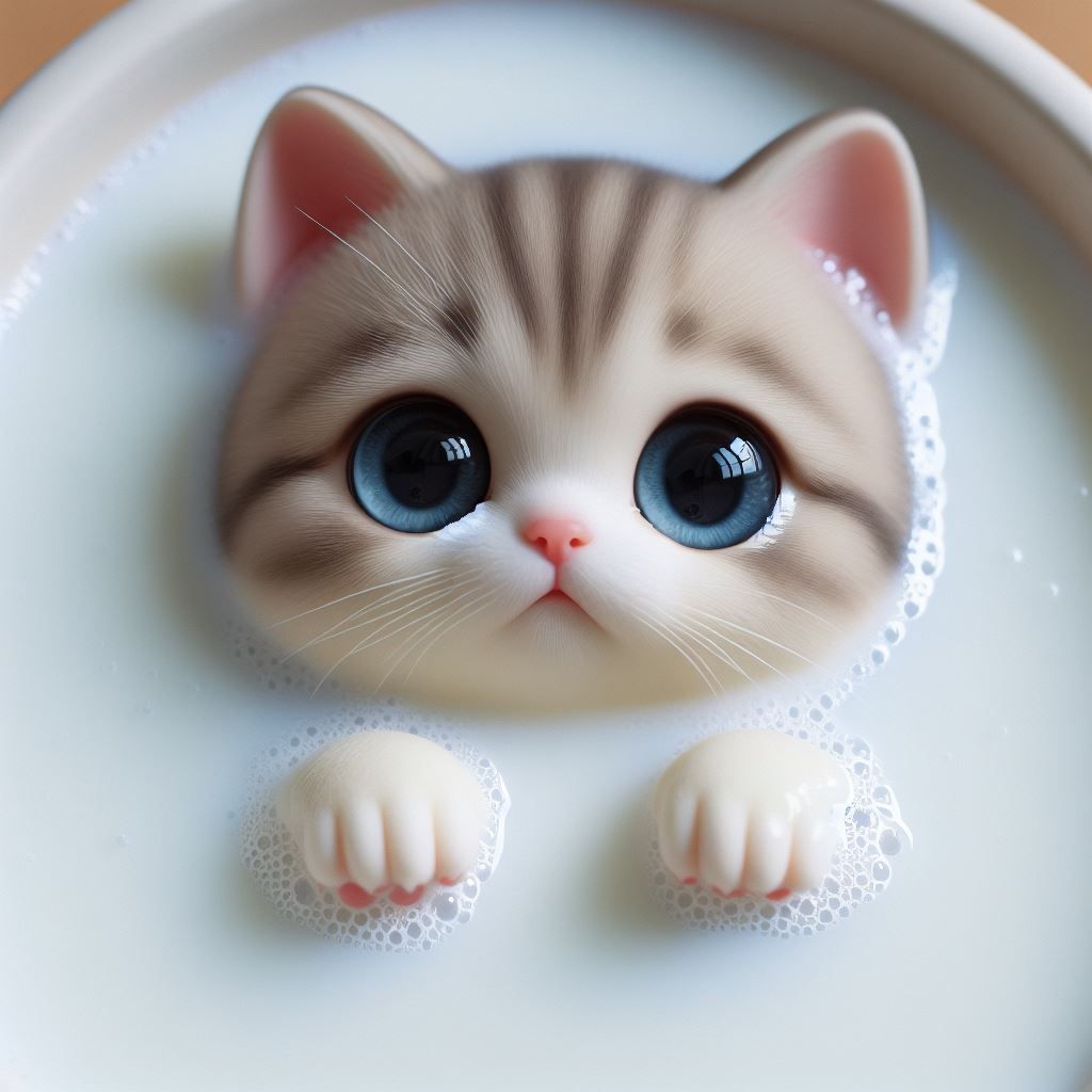 I fell into the milk 🥺