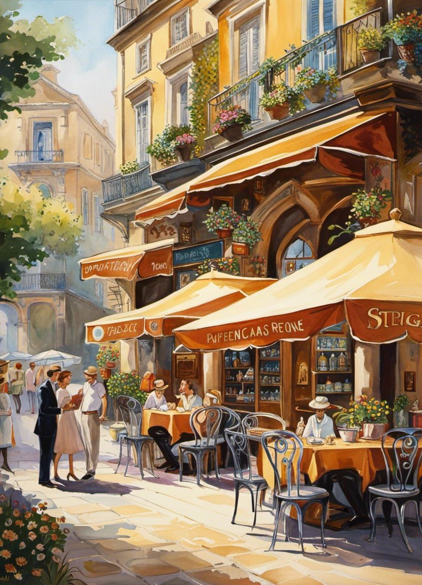 Our favorite french coffee shop - AI Generated Artwork - NightCafe Creator