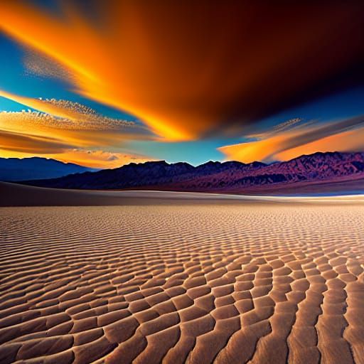 Desert landscape, death valley California, environmental det...