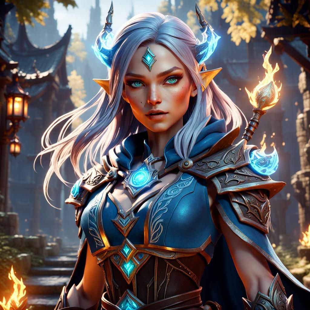 Elf Mage Girl AI Generated Artwork NightCafe Creator elf-mage-girl-ai-generated-artwork-nightcafe-creator
