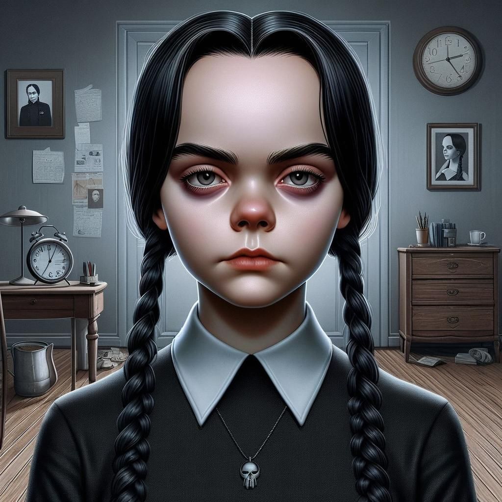 Wednesday Addams - AI Generated Artwork - NightCafe Creator