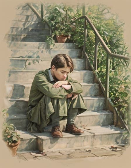 Vintage Secret Garden in Retro 1940s Style