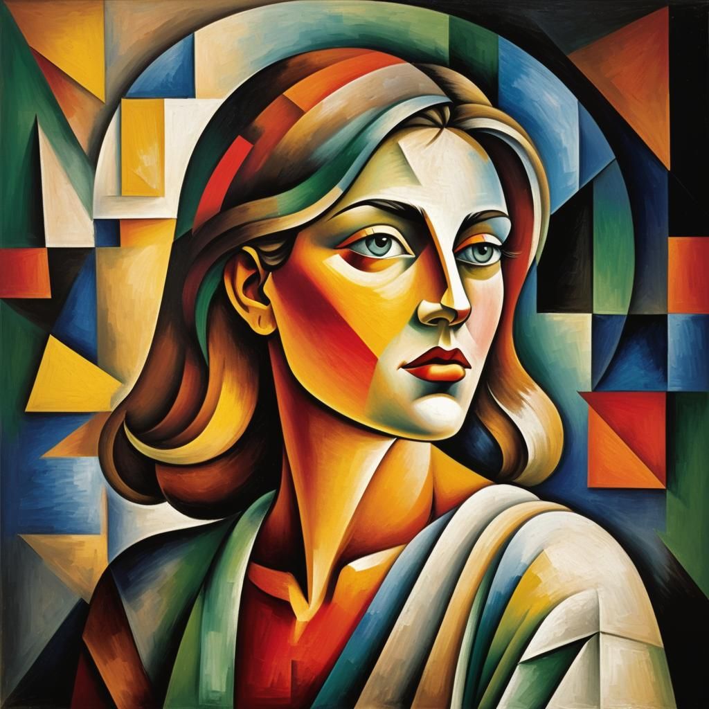 Picasso, cubism, triadic colours  by @MrKitWalker