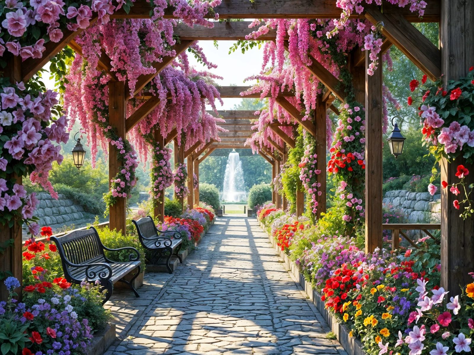  Pergola Paradise: A stroll through hanging gardens  by @Fiona Etkin 1974 