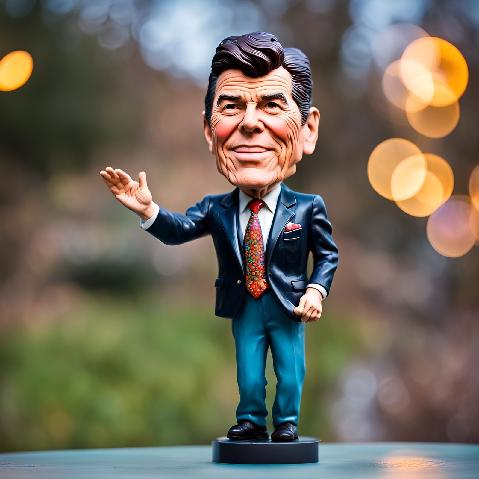 Ronald Reagan Bobblehead AI Generated Artwork NightCafe Creator