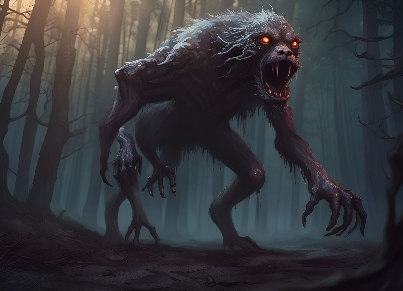 Skinwalker Transformation #1 - AI Generated Artwork - NightCafe Creator