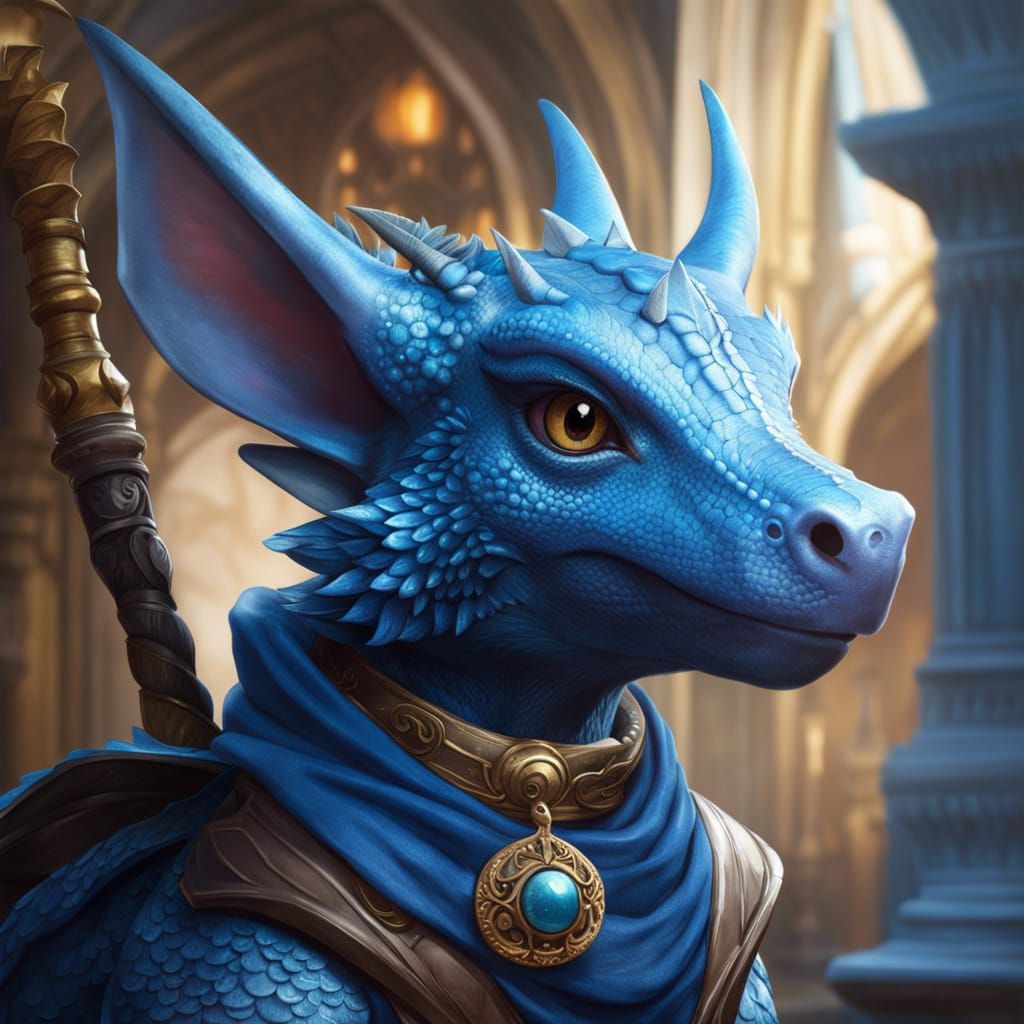 Blue Kobold - AI Generated Artwork - NightCafe Creator