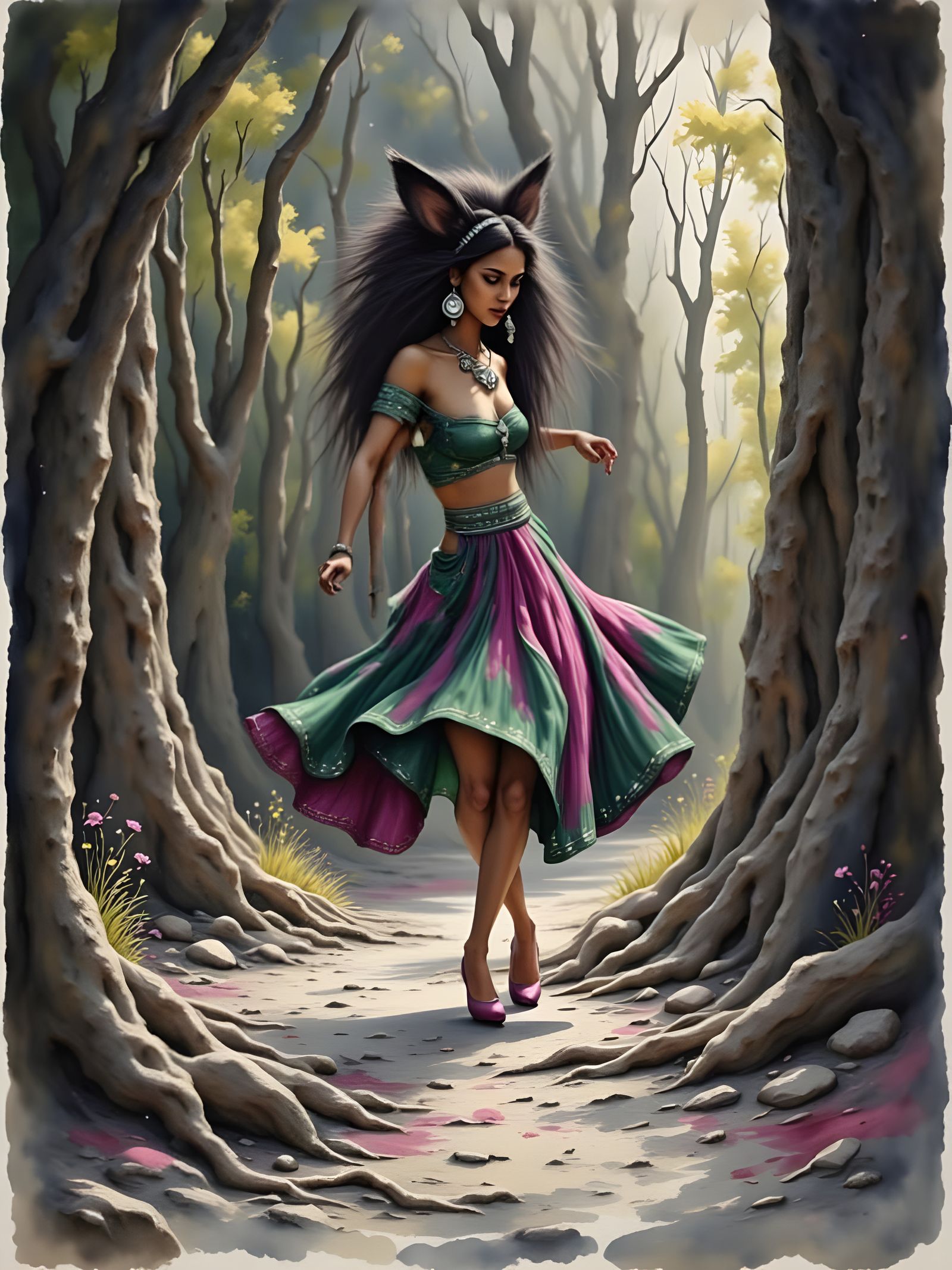 Glamorous Collie Dancer in Bollywood Style