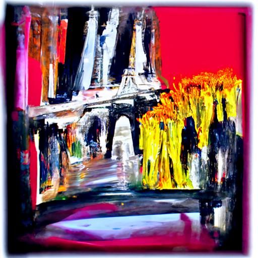 bright Paris France, at dark