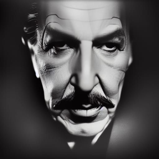 Vincent Price meets Bela Lugosi in fog-shrouded surroundings