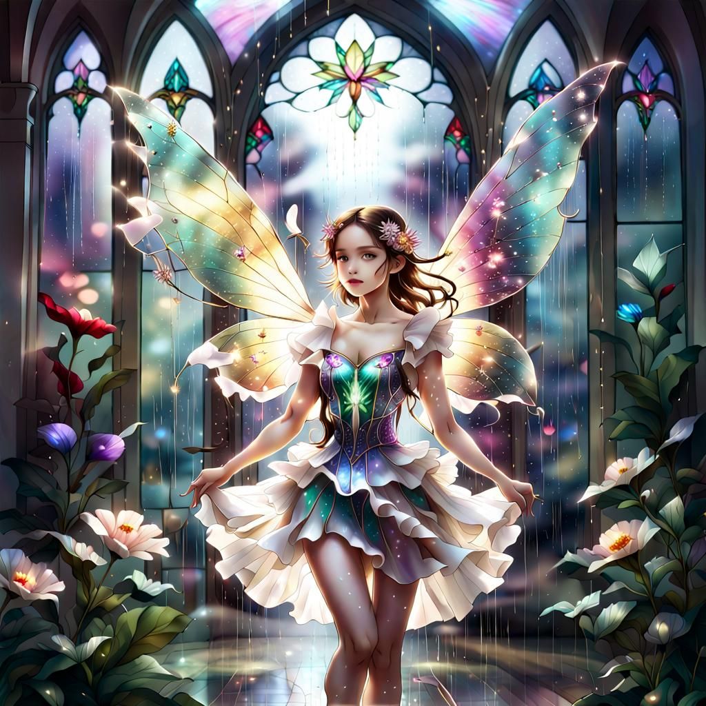(digital art), (fantasy art), bright white background, (real...