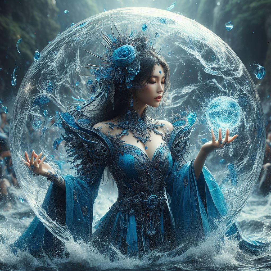 Asian water sorceress