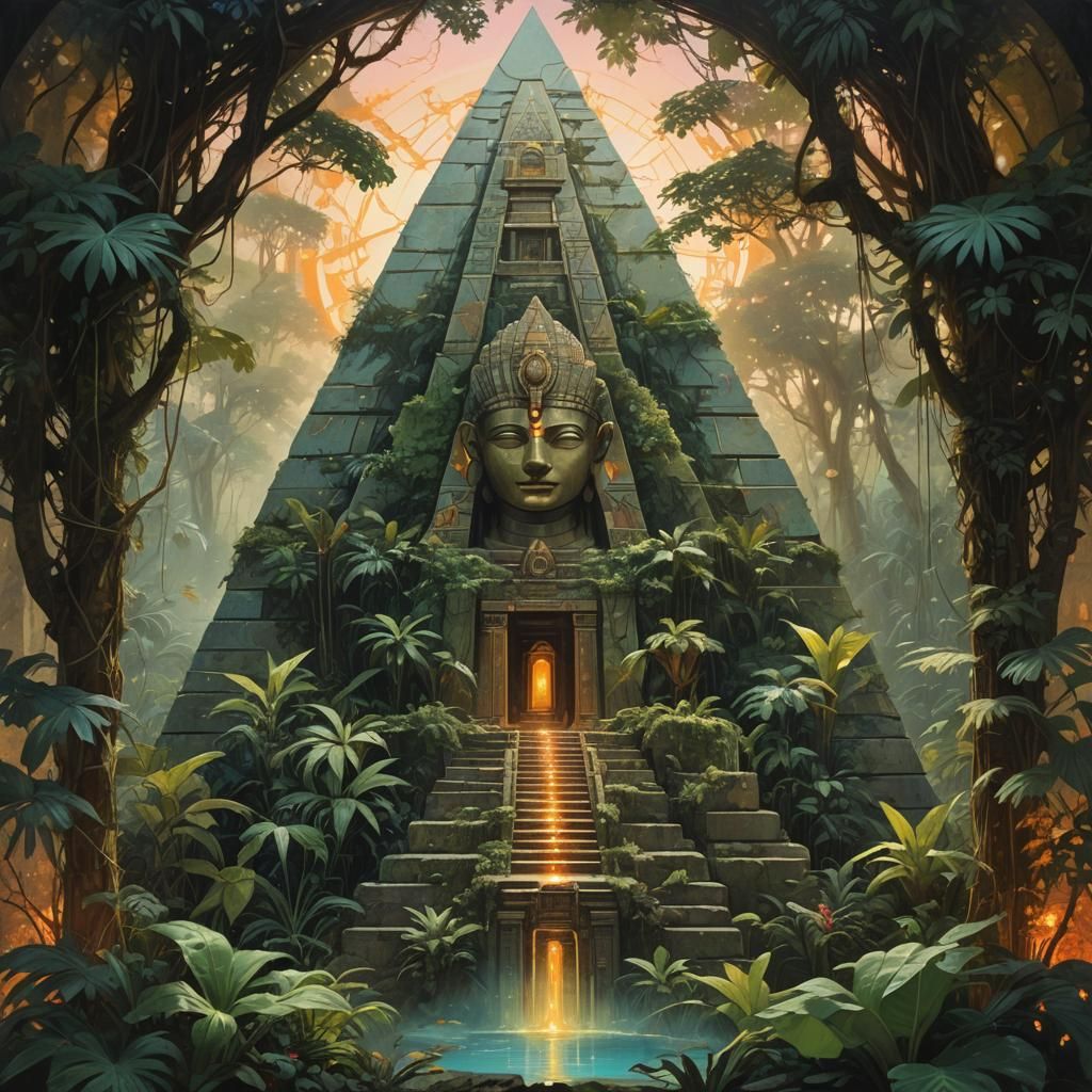 Ancient pyramid hidden within a mystical jungle