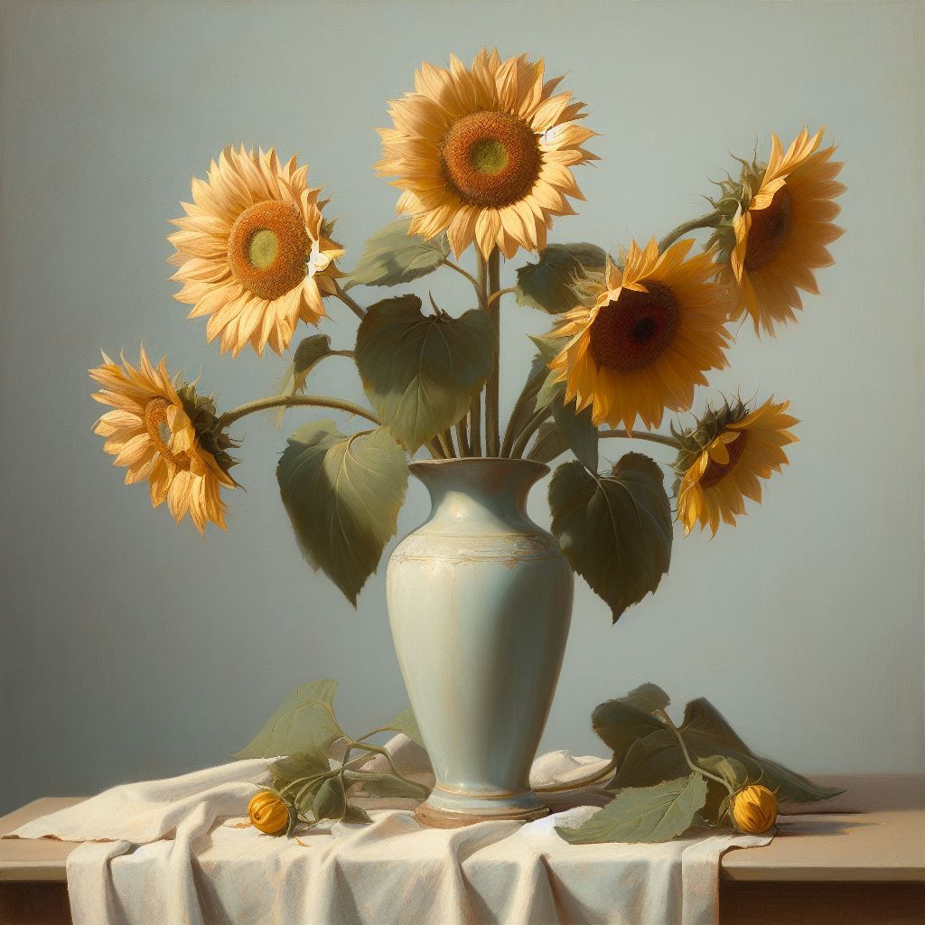 Sunflowers in a vase