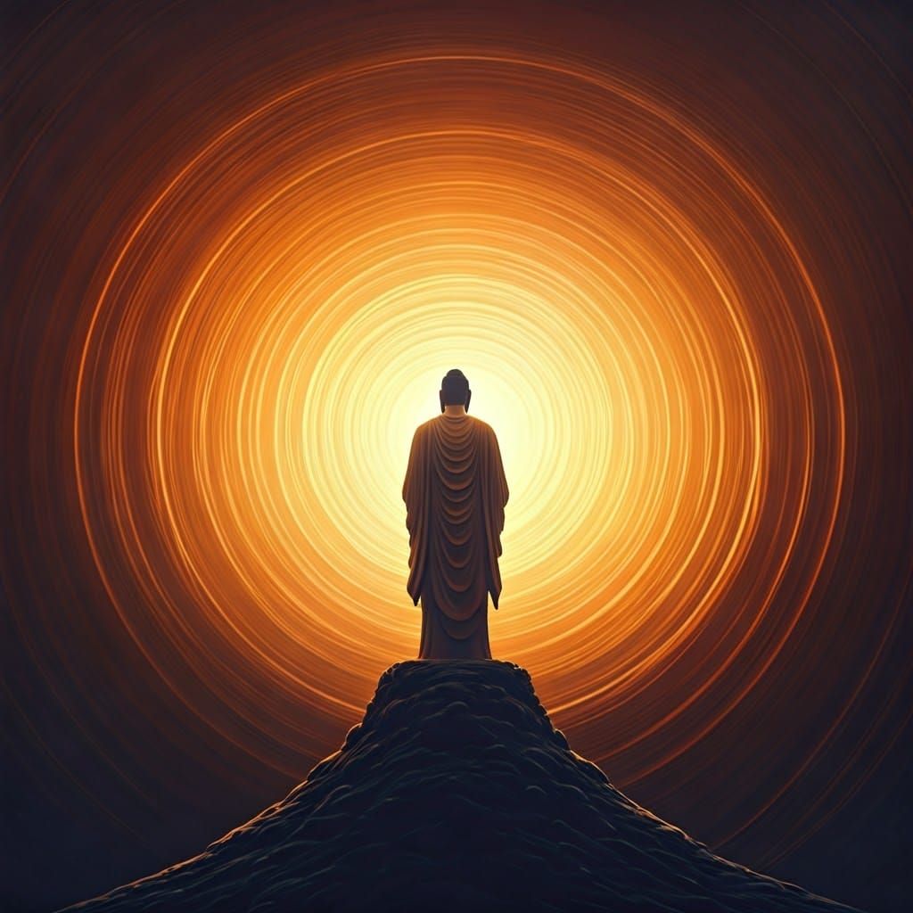 Ethereal Bodhisattva Embodied by Radiant Golden Light