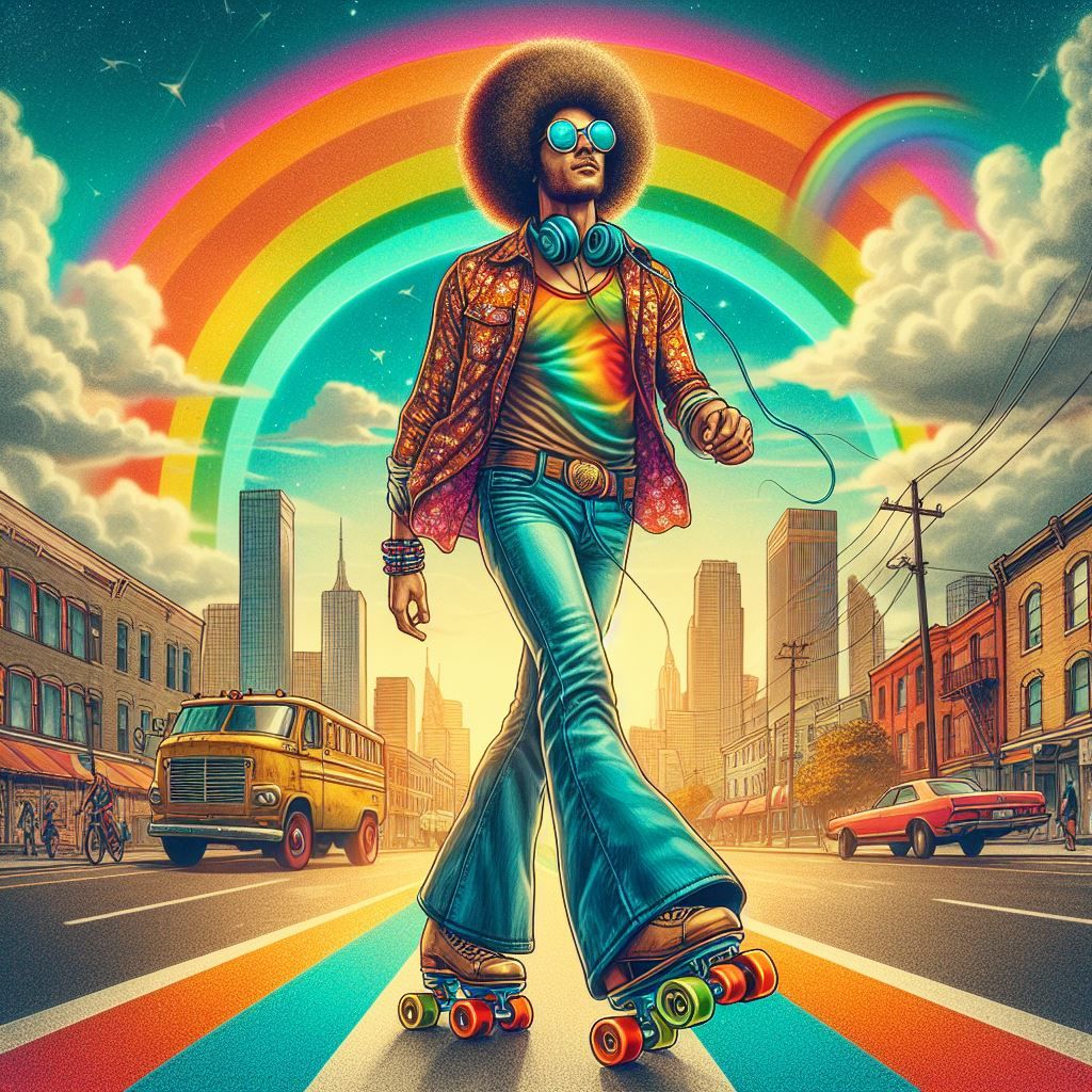 Groovy guy in skates